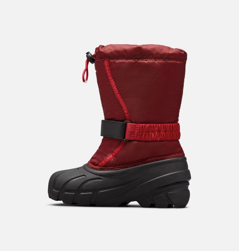 Kids Snow Boots Red/Black - Sorel Childrens Flurry™ - 081-HLEZKU